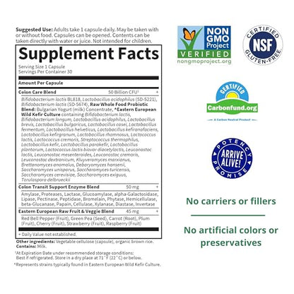 Garden of Life Probiotics for Women and Men - Raw Probiotics Colon Care 50 Billion