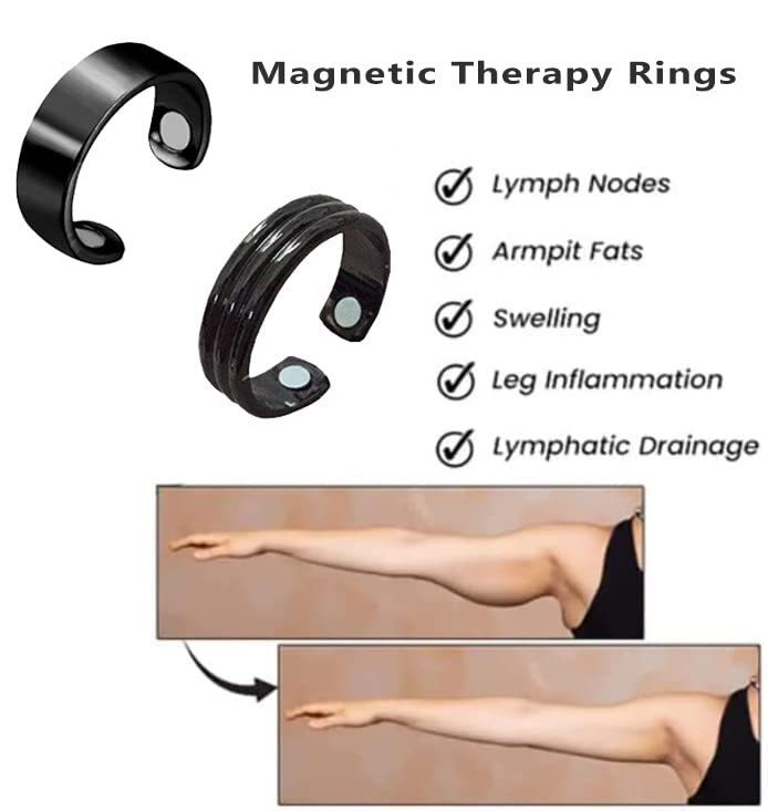 CSIYANJRY99 2-4PCS Lymphatic Drainage Ring for Women Men,Lymph Detox Ring Therapy