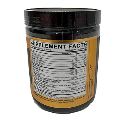 Gold BJJ PreRoll - Jiu Jitsu Pre Workout Supplement for Energy, Focus, and Endurance - Martial Arts Specific Pre-Workout Powder Formula with Natural Flavors (Acai Berry, 30 Servings)