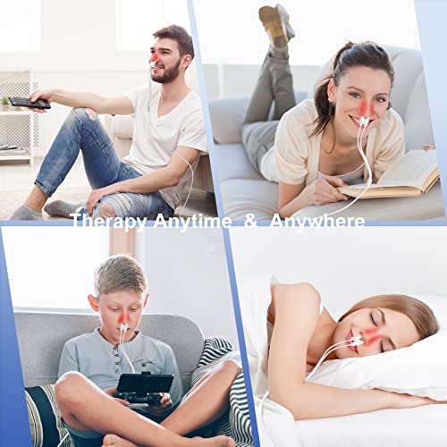 LASEPREHT Red Light Nasal Therapy Device, 650nm Red Light Device for Nose Sore Throat