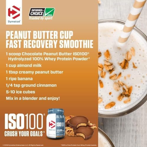 Dymatize ISO100 Hydrolyzed Protein Powder, 100% Whey Isolate Protein, 25g of Protein