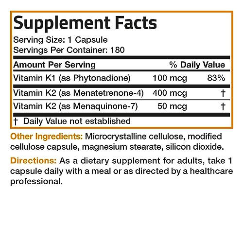 Vitamin K Triple Play (Vitamin K2 MK7 / Vitamin K2 MK4 / Vitamin K1) Full Spectrum Bronson