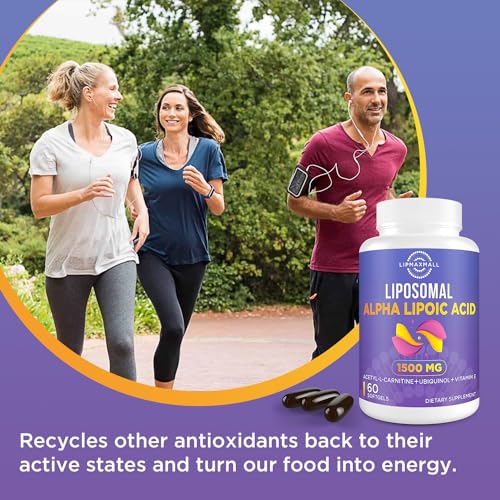 Liposomal Alpha Lipoic Acid 1500mg - with Acetyl-L-Carnitine 900mg & Ubiquinol 100mg