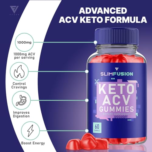 (3 Pack) Slim Fusion Slimfusion ACV Keto Gummies, Slim Fusion Keto ACV Gummies Advanced