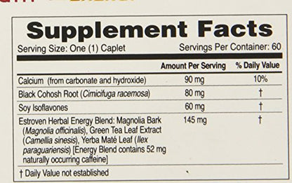 Estroven Maximum Strength + Energy - One Per Day Formula - 60 Caplets