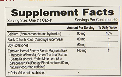 Estroven Maximum Strength + Energy - One Per Day Formula - 60 Caplets Estroven