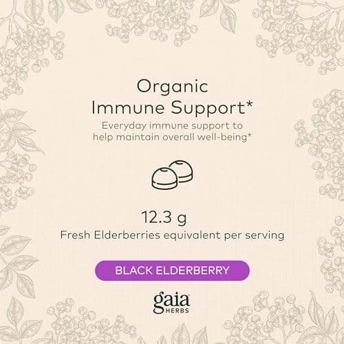 Gaia Herbs Black Elderberry (Sambucus Nigra) Extra Strength Gummies