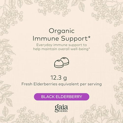 Gaia Herbs Black Elderberry (Sambucus Nigra) Extra Strength Gummies