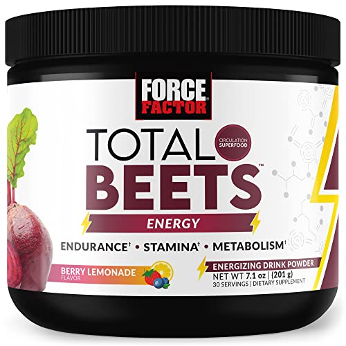 FORCE FACTOR Total Beets Beet Root Powder with Energy, NO3-T Nitrates to Support