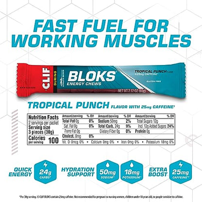 CLIF BLOKS - Energy Chews - Variety Pack - Non-GMO - Plant Based