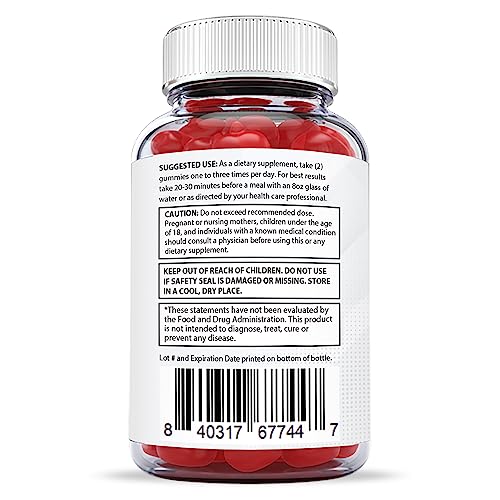 Justified Laboratories X Slim Keto ACV Gummies 1000MG Xslim Vegan Non GMO with Pomegranate