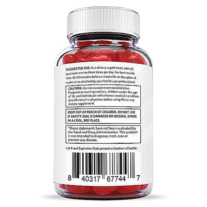 Justified Laboratories X Slim Keto ACV Gummies 1000MG Xslim Vegan Non GMO with Pomegranate