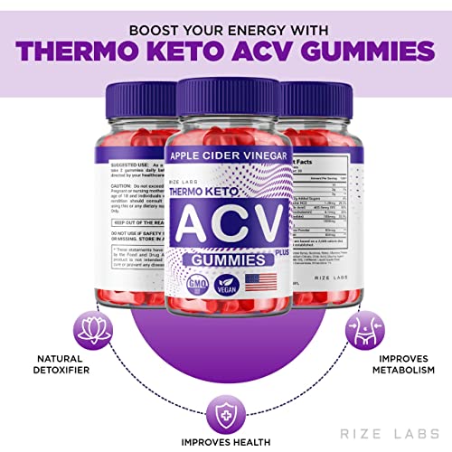 rize labs (2 Pack) Thermo Keto Gummies - ACV for Advanced Weight Loss with Apple Cider rize labs