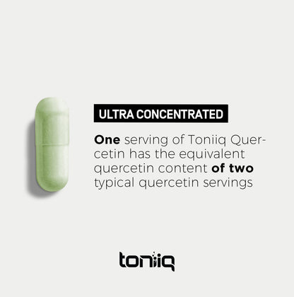 Toniiq Ultra High Purity Quercetin Capsules - 95%+ Highly Purified and Bioavailable