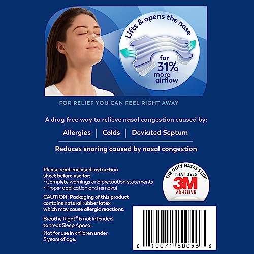 Breathe Right Nasal Strips | Extra Strength | Clear | For Sensitive Skin Breathe Right