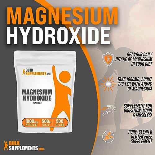 BulkSupplements.com Magnesium Hydroxide Powder - Magnesium Supplement BULKSUPPLEMENTS.COM