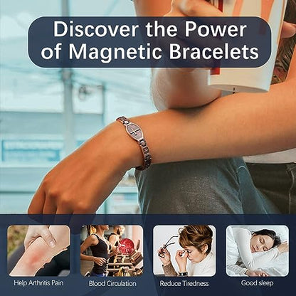 Jecanori Copper Bracelets for Women,Classic Magnetic Copper Bracelet,Valentine's Day