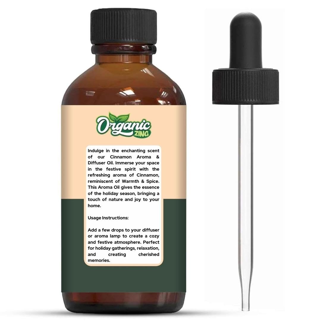 Organic Zing Cinnamon Aroma & Diffuser Oil for DIY Candle & Soap Making - Oil - 30 ml ORGANIC ZING