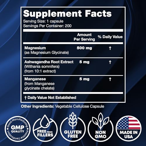 Magnesium Glycinate 500MG - Magnesium for Sleep - High Absorption Chelated Magnesiu JOYLI Nutrition