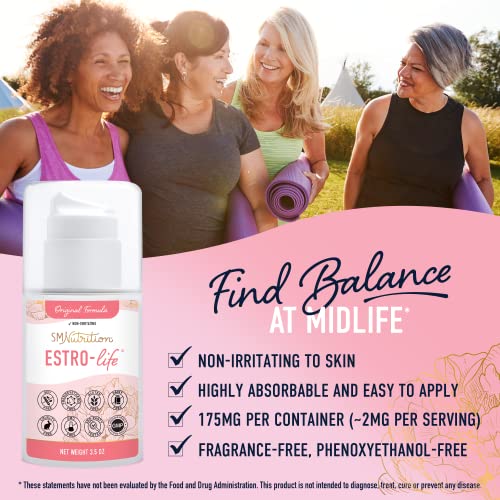 Estrogen Estriol Cream (84 Servings, 3.5oz Pump) 175mg of USP Micronized Estriol SMNutrition