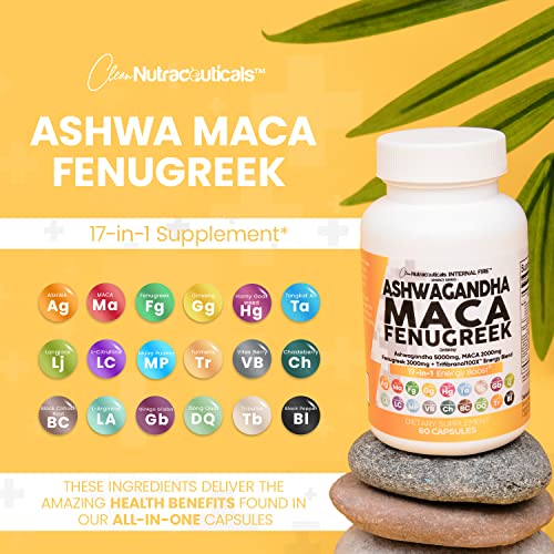 Ashwagandha 5000mg Maca Root 2000mg Fenugreek 3000mg Suppleme