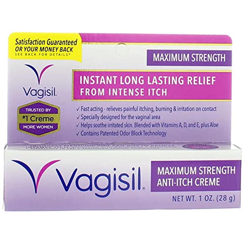 Vagisil Medicated Anti-Itch Creme Maximum Strength - 1oz, Pack of 6 Vagisil