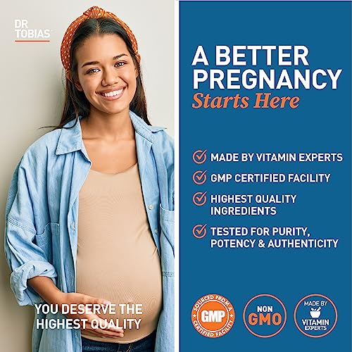 Dr. Tobias Prenatal Vitamin Gummy – Iron Free Prenatal Vitamins with DHA and Folic Acid – Good Source Dr. Tobias