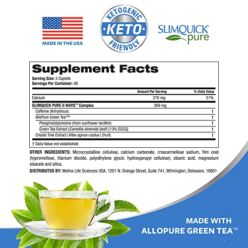 Slimquick Pure 3x Regular Strength Pills for Women to Help Achieve Weight Goals, Helps Metabolism SlimQuick