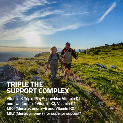 Vitamin K Triple Play (Vitamin K2 MK7 / Vitamin K2 MK4 / Vitamin K1) Full Spectrum
