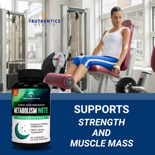 TRUTHENTICS Night Metabolism Booster for Men & Women - Night Time Fat Burner