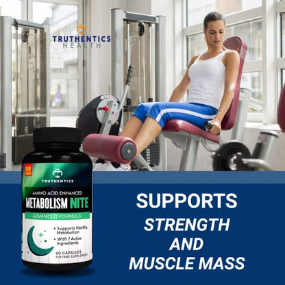 TRUTHENTICS Night Metabolism Booster for Men & Women - Night Time Fat Burner