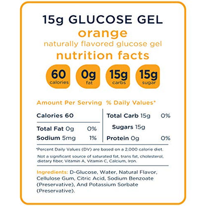 Transcend Glucose Gel Packs - Orange, 30 Pack (1.1oz each) - FSA/HSA