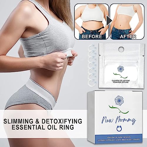 14Pcs Superslim S_limming & Detoxifying Essential Oil Ring, Firming Essential Oil Ring