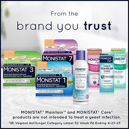 Monistat 3 Day Yeast Infection Treatment for Women, 3 Miconazole Pre-Filled Cream Applicators & External
