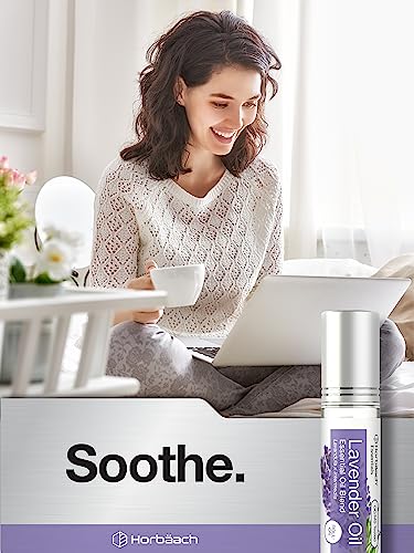 Lavender Essential Oil Roll On Blend | .33 fl oz (Pack of 2) | Roller for Skin | by Horbaach