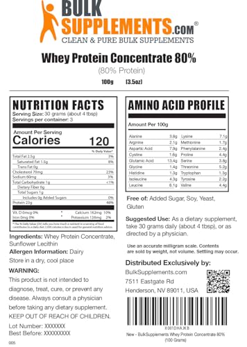 BULKSUPPLEMENTS.COM Whey Protein Concentrate Powder - Unflavored Protein Powder BULKSUPPLEMENTS.COM