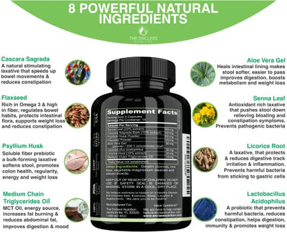 Colon Cleanser Detox. Premium 15 Day Fast-Acting Detox Cleanse Diet Pills, Probiotic
