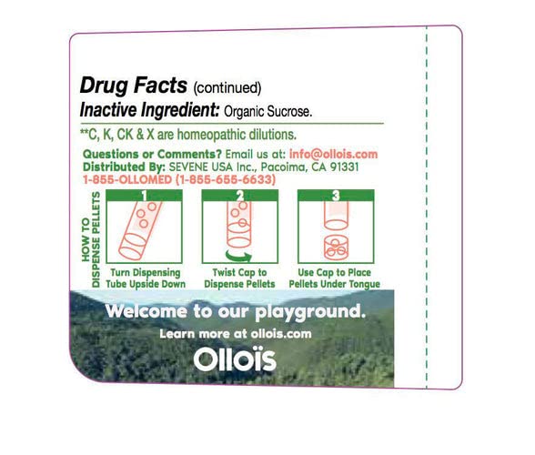 OLLOIS Ruta Graveolens 200ck Organic, Lactose-Free, Kosher Homeopathic Medicine, 80 Pellets OLLOÏS