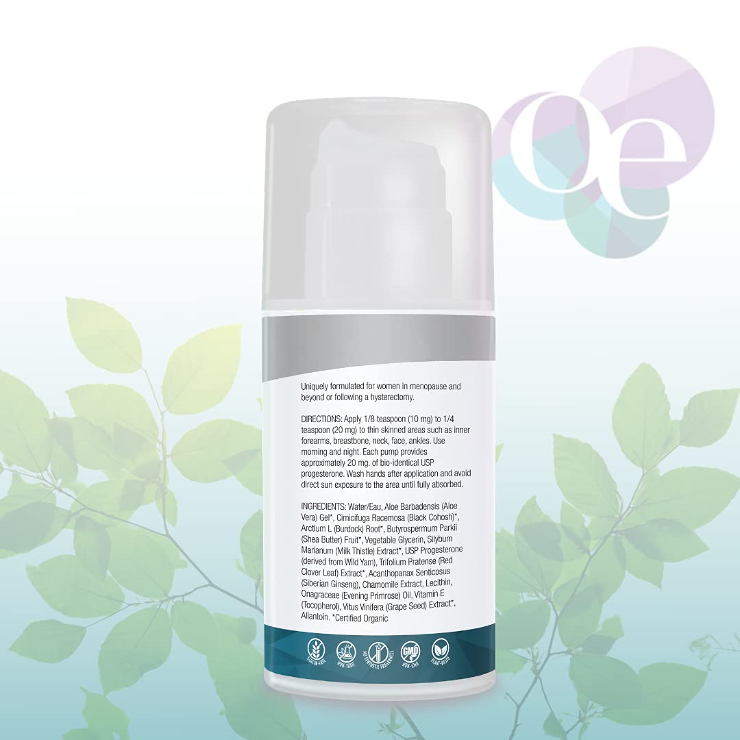 Organic Excellence Balance Plus Therapy Bio-Identical Progesterone Cream with Phytoestrogens - 3 oz Organic Excellence