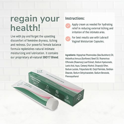 Lubracil - Topical Vulva Cream - Daily Care Moisturizer Helping with Vaginal Dryness, Burning, Lubracil
