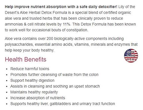 Lily Of The Desert Aloe Vera Detox Formula