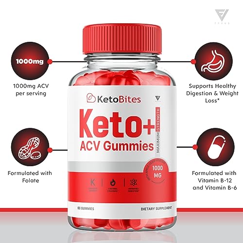 (2 Pack) Keto Bites ACV Gummies, KetoBites Keto ACV Gummies Advanced Weight Loss