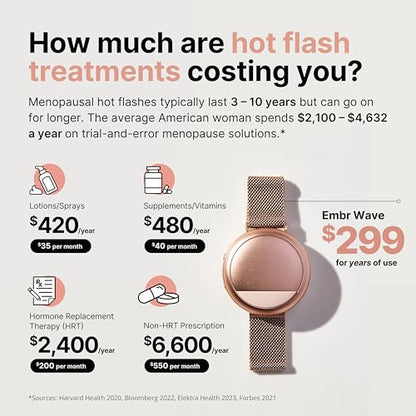 Embr Wave Cooling and Warming Wristband - Personalized Thermal Relief - Manage Hot Flashes