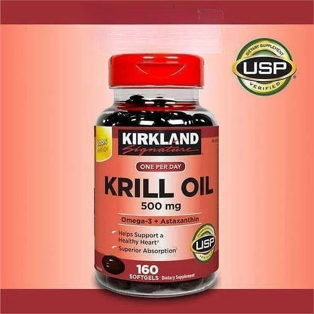Kir-kland Signature Krill Oil 500 Milligram 160 Softgels