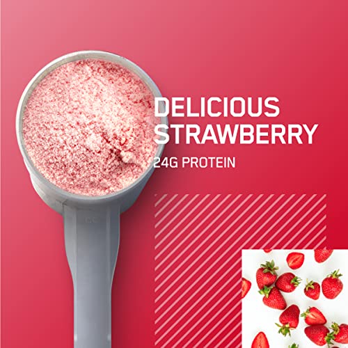 Optimum Nutrition Gold Standard 100% Whey Protein Powder, Delicious Strawberry Optimum Nutrition
