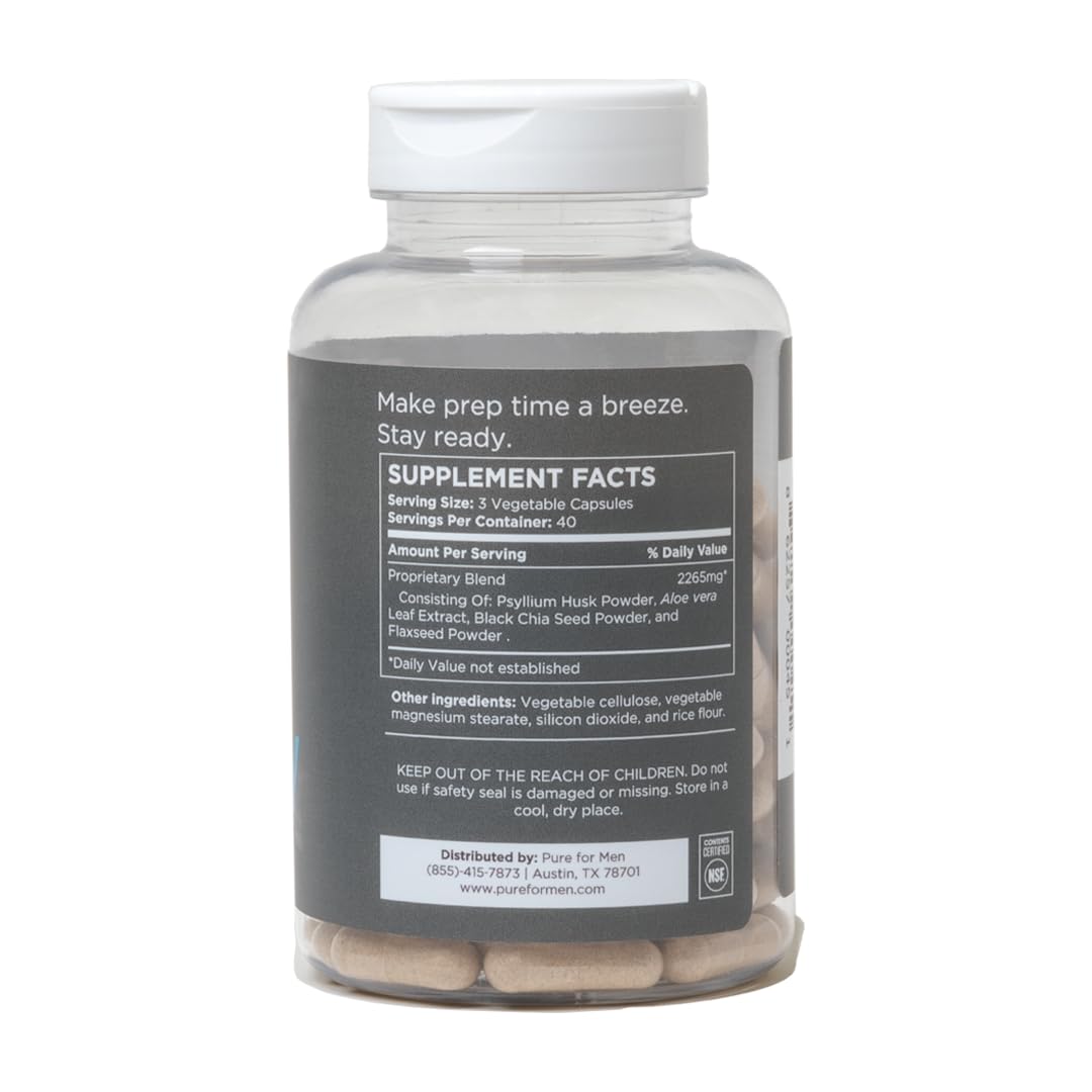 Pure for Men Original Vegan Cleanliness Stay Ready Fiber Supplement Pure for Men