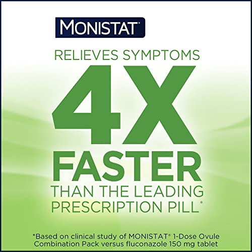 Monistat 3 Day Yeast Infection Treatment for Women, 3 Miconazole Suppository Inserts & External Monistat