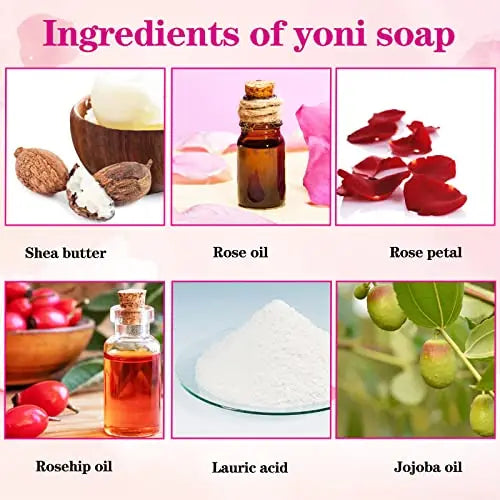 Matchone 3 PCS Yoni Soap Bar & Essential Oil, PH Balance Eliminates Odor Heals and Soothes Matchone