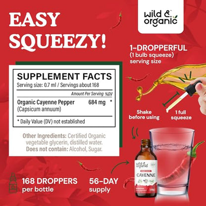 Cayenne Pepper Supplements - Organic Cayenne Pepper Tincture - Cayenne Pepper Liquid