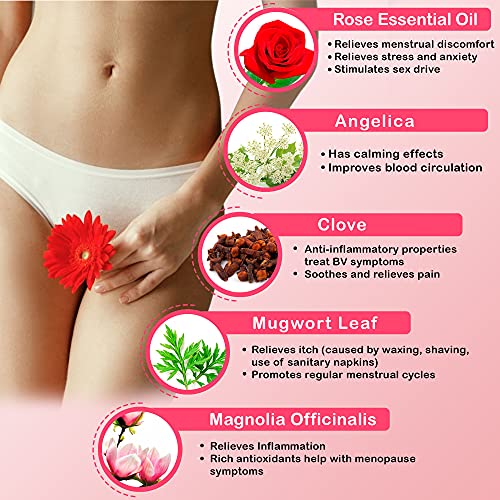 SASÁNA All Natural Feminine Spray - Effective Relief from Dryness, BV, Itch - 100% Organic Yoni Oil SASÁNA